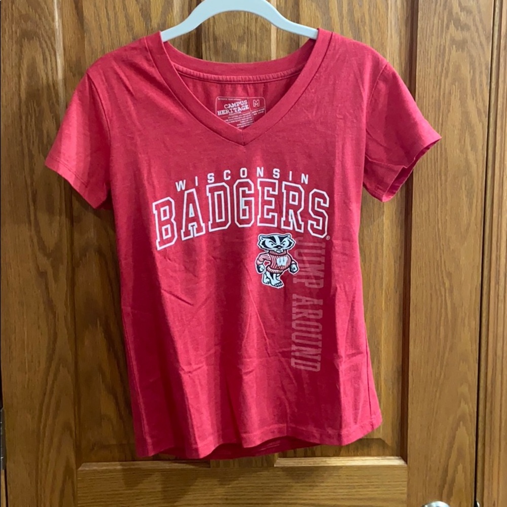 Wisconsin Badger vneck tshirt